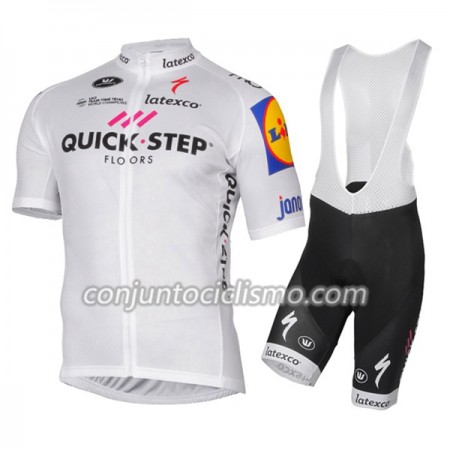 Conjunto Maillot + Culotte Corto con tirantes 2017 Quick-Step Floors N005